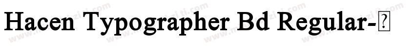 Hacen Typographer Bd Regular字体转换